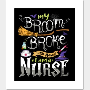 Funny Nurse Halloween Quote Posters and Art